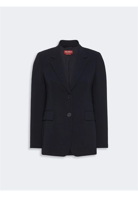 Max Mara Studio Women's LINZ Navy Blue Cady Single-Breasted Blazer Max Mara Studio |  | 2626046055600005
